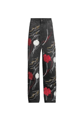 AMIRI floral-print trousers - Black