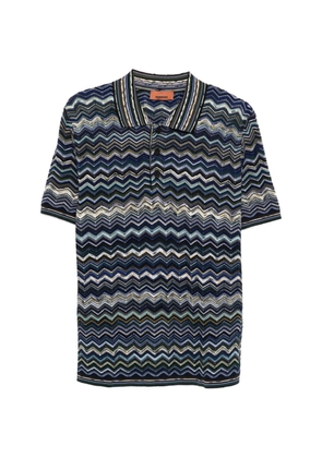 Missoni zigzag-pattern polo shirt - Blue