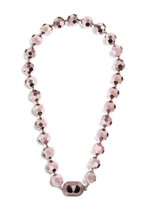 Valentino Garavani faceted-sphere enamel necklace - Pink