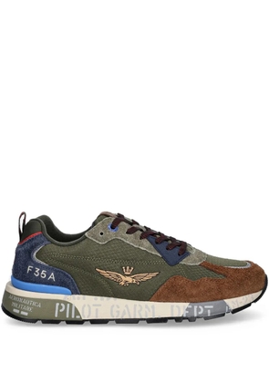 Aeronautica Militare logo appliqué sneakers - Green