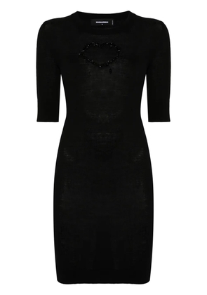 DSQUARED2 crystal-embellished mini dress - Black