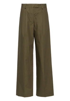 MODES GARMENTS poplin straight-leg trousers - Green
