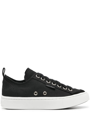 Courrèges Canvas 01 embroidered-logo sneakers - Black