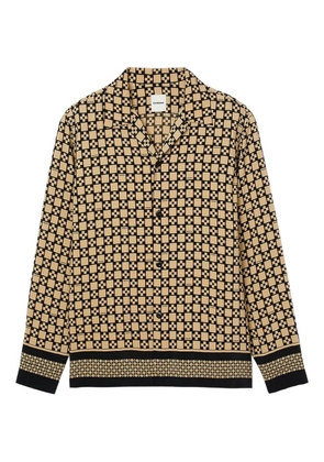 SANDRO geometric-pattern shirt - Neutrals