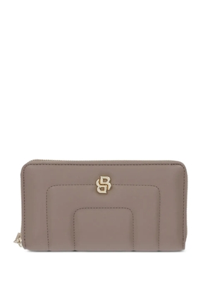 BOSS logo-plaque wallet - Neutrals
