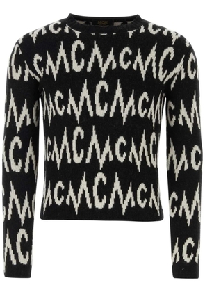 MCM intarsia-knit logo jumper - Black