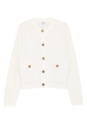TOTEME patch-pocket buttoned cardigan - White