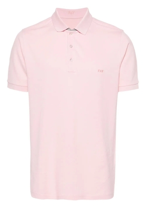Fay logo-embroidered polo shirt - Pink