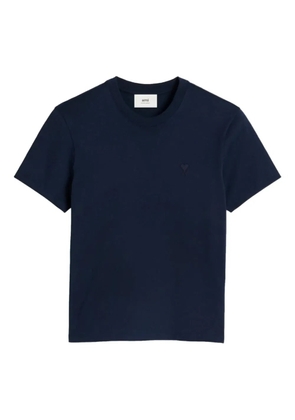 AMI Paris logo-embroidered T-shirt - Blue