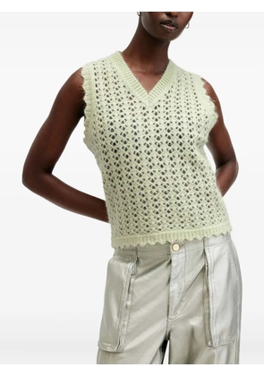 AllSaints Vivian open-knit tank top - Green
