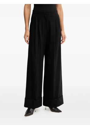 BOSS cuffed-hem trousers - Black