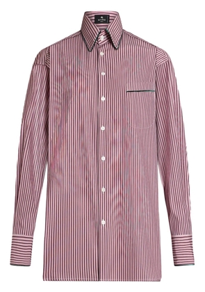 ETRO striped poplin shirt - Red