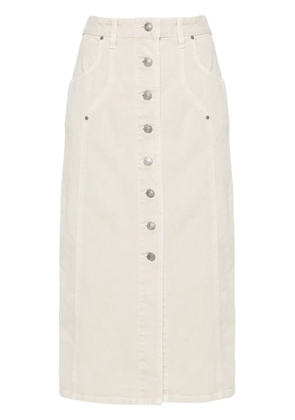 MARANT ÉTOILE Vandy denim midi skirt - Neutrals