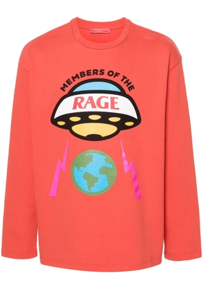 MEMBERS OF THE RAGE illustration-print cotton sweatshirt - Red