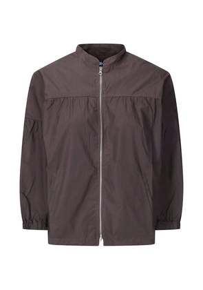 Labo Art gathered zip jacket - Brown