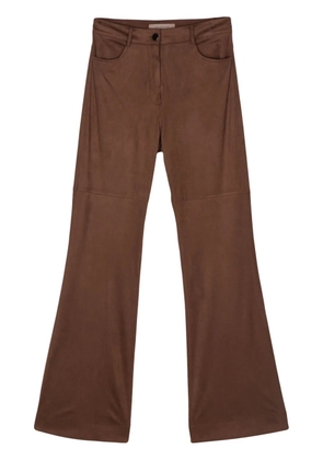 D.Exterior flared pants - Brown