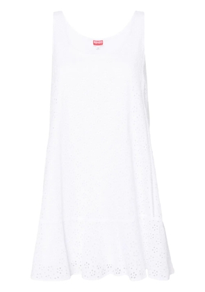 Kenzo broderie-anglaise sleeveless minidress - White