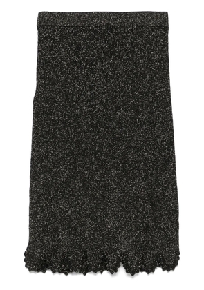 Chloé scallop knitted midi skirt - Black