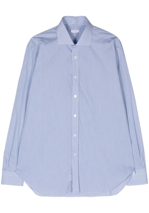 Barba pinstriped cotton-blend shirt - Blue