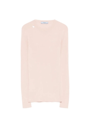 Prada appliqué wool sweater - Pink