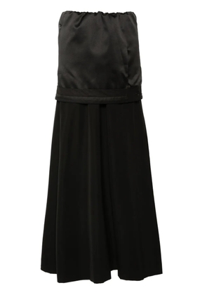 ALAINPAUL layered wool maxi skirt - Black