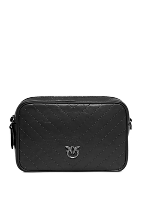 PINKO medium chevron leather crossbody bag - Black