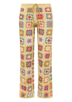 MIXIK embroidery trousers - Yellow