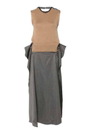 LITKOVSKA draped midi dress - Grey