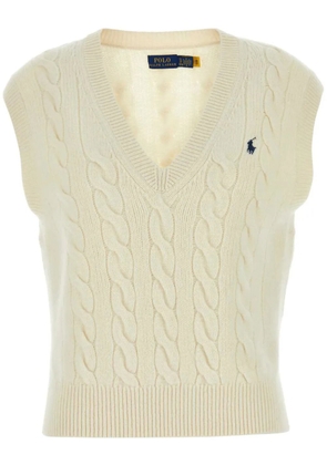 Polo Ralph Lauren Polo Pony-embroidered knit vest - Neutrals