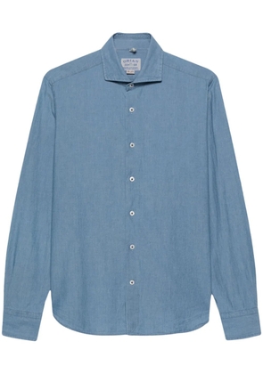 Orian mélange-effect cotton shirt - Blue