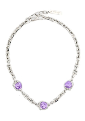Vann Jewelry Rock Jewel choker necklace - Silver