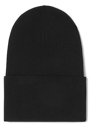 Jil Sander turn-up ribbed bucket hat - Black