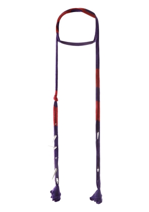 JORDANLUCA spike-embellished thin knit scarf - Purple