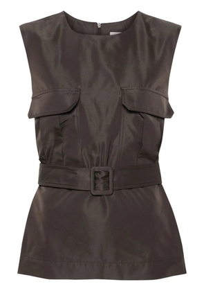 P.A.R.O.S.H. sleeveless belted top - Grey