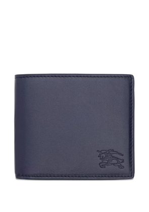 Burberry embossed check bi-fold wallet - Blue