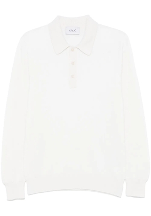D4.0 fine-ribbed polo shirt - White