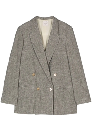 Alysi mélange-effect double-breasted blazer - Grey