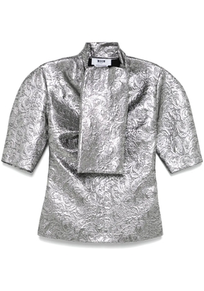 MSGM metallic-effect blouse - Grey