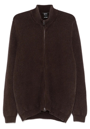 Avant Toi zip-up cardigan - Brown