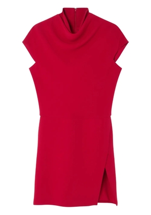 Versace draped front-slit mini dress - Red