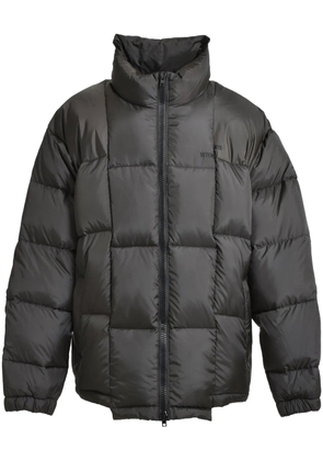 VETEMENTS logo-embroidered padded jacket - Black