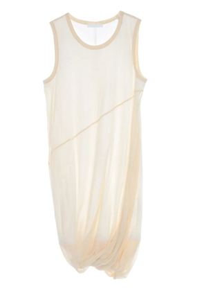 Helmut Lang Bubble sheer-overlay dress - Neutrals