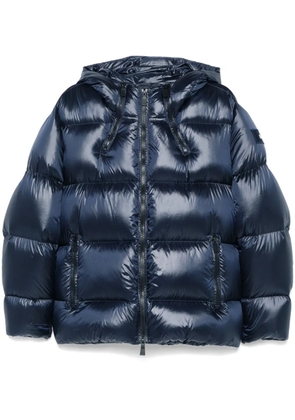 Add hooded puffer jacket - Blue