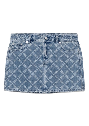 Michael Michael Kors print denim skirt - Blue