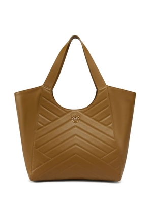 PINKO chevron-quilted tote bag - Brown