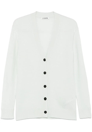 Jil Sander logo-embroidered cardigan - Green