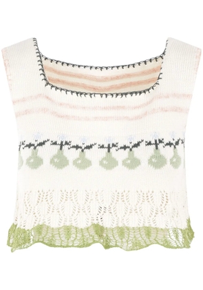 Rabbit Lace Sombre knitted top - Neutrals