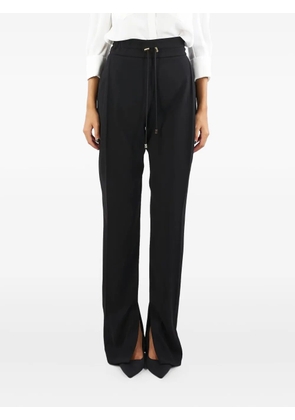 Elisabetta Franchi drawstring split-ankle trousers - Black