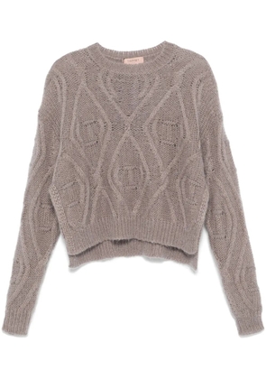 TWINSET logo-embossed sweater - Grey