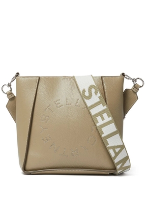Stella McCartney Logo Square mini crossbody bag - Neutrals